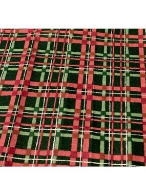 Vintage Concord Fabrics Plaid Cotton Fat Quarter 18x22 Red & Green Print Sewing